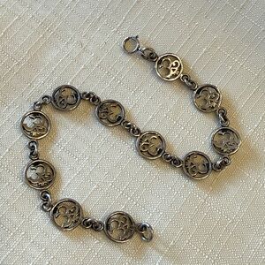 Sterling Silver Om Bracelet